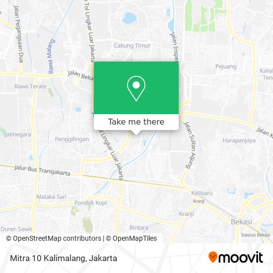 Mitra 10 Kalimalang map