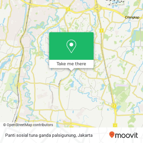 Panti sosial tuna ganda palsigunung map