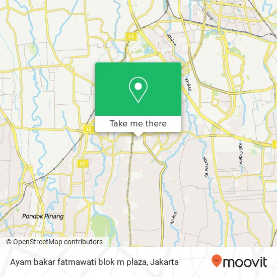 Ayam bakar fatmawati blok m plaza map