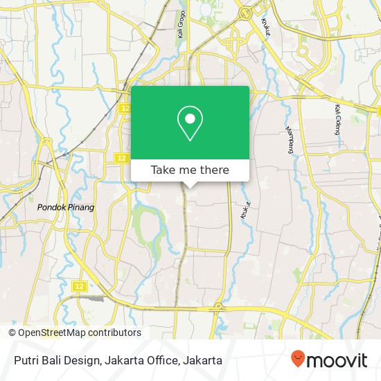 Putri Bali Design, Jakarta Office map