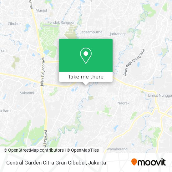 Central Garden Citra Gran Cibubur map