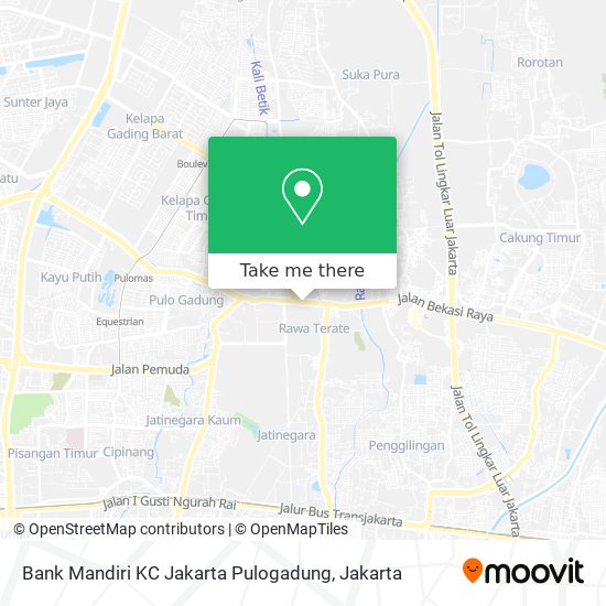 Bank Mandiri KC Jakarta Pulogadung map