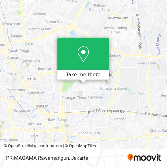 PRIMAGAMA Rawamangun map