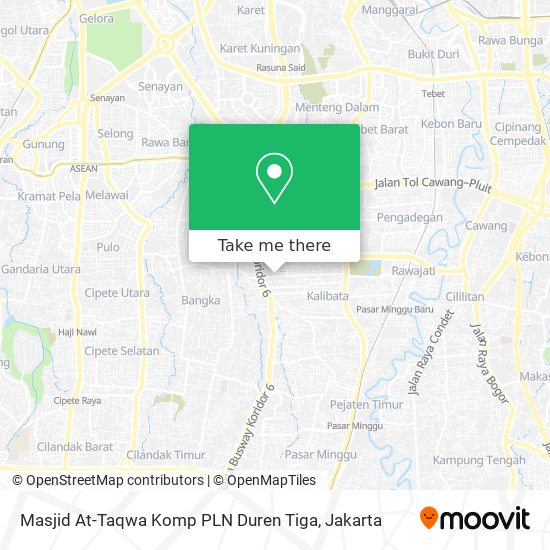 Masjid At-Taqwa Komp PLN Duren Tiga map