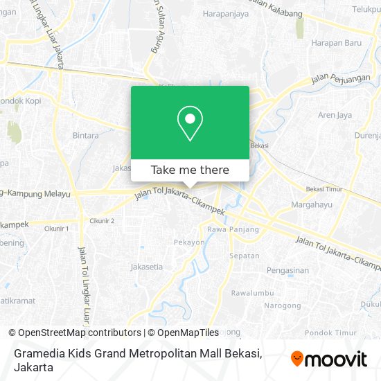 Gramedia Kids Grand Metropolitan Mall Bekasi map