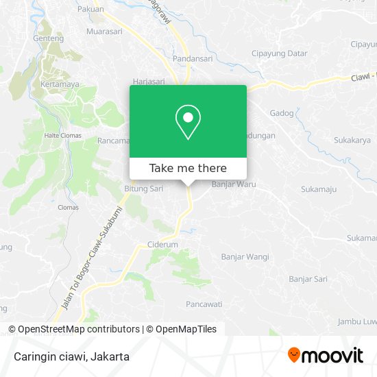 Caringin ciawi map