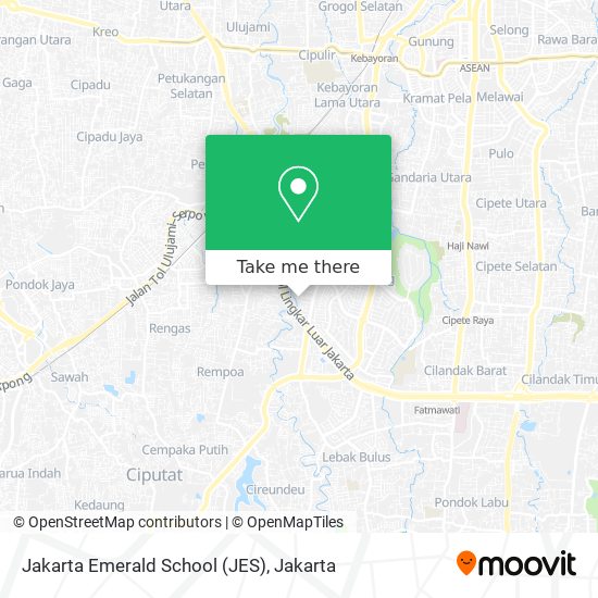 Jakarta Emerald School (JES) map