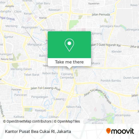 Kantor Pusat Bea Cukai RI map