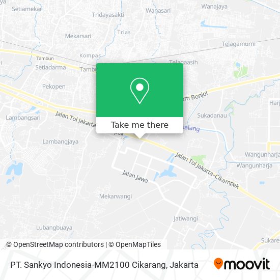 PT. Sankyo Indonesia-MM2100 Cikarang map