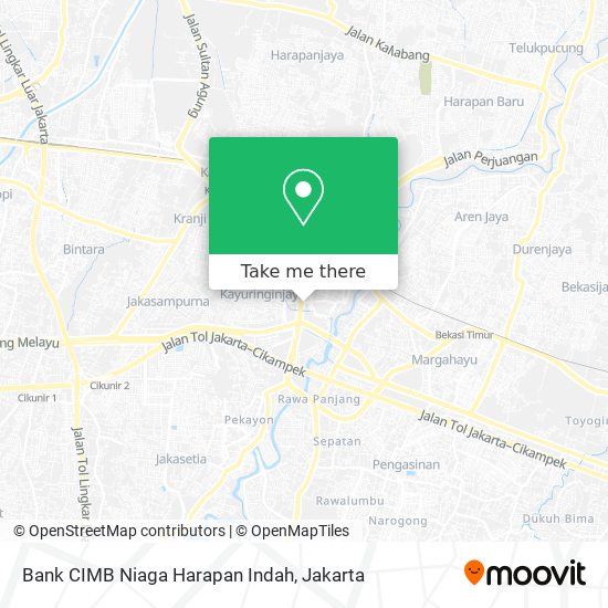 Bank CIMB Niaga Harapan Indah map