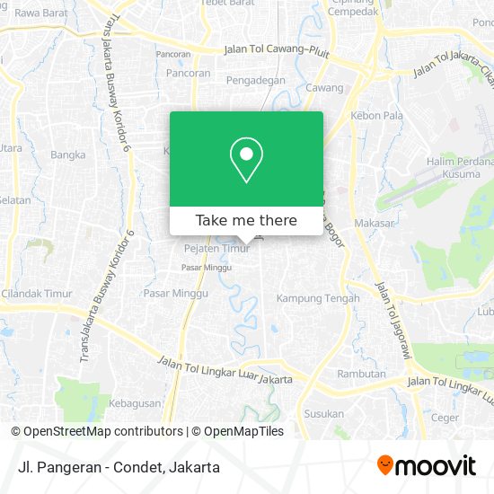 Jl. Pangeran - Condet map