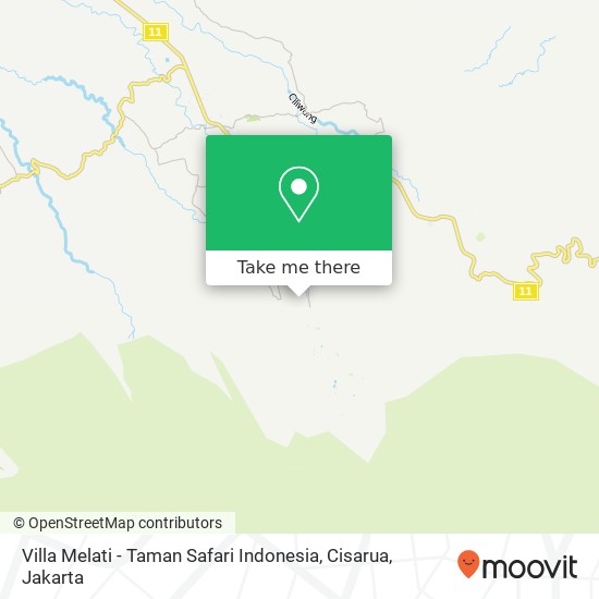 Villa Melati - Taman Safari Indonesia, Cisarua map