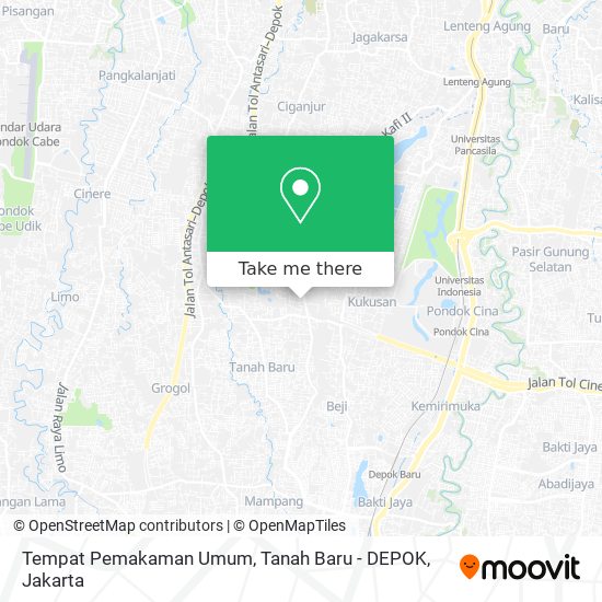 Tempat Pemakaman Umum, Tanah Baru - DEPOK map