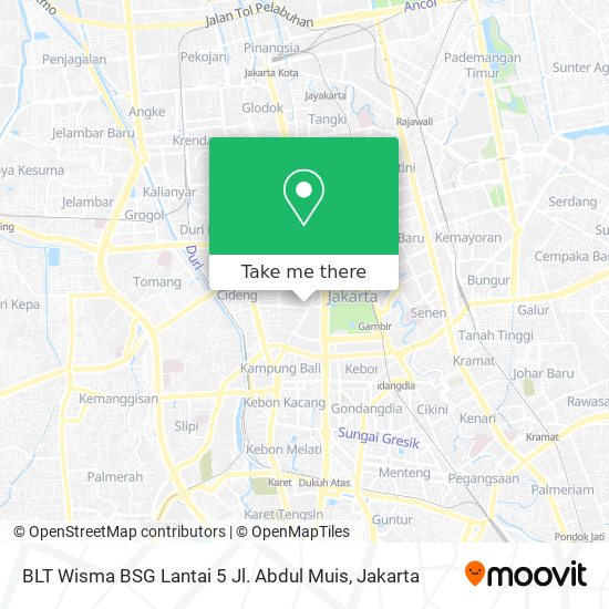 BLT Wisma BSG Lantai 5 Jl. Abdul Muis map