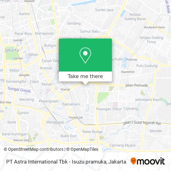 PT Astra International Tbk - Isuzu pramuka map