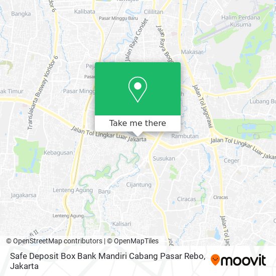 Safe Deposit Box Bank Mandiri Cabang Pasar Rebo map