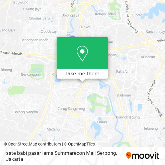 sate babi pasar lama Summarecon Mall Serpong map