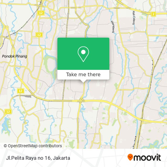 Jl.Pelita Raya no 16 map