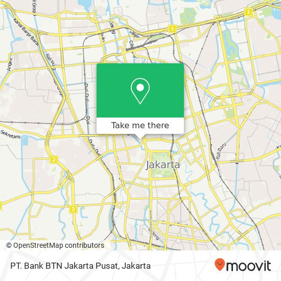 PT. Bank BTN Jakarta Pusat map