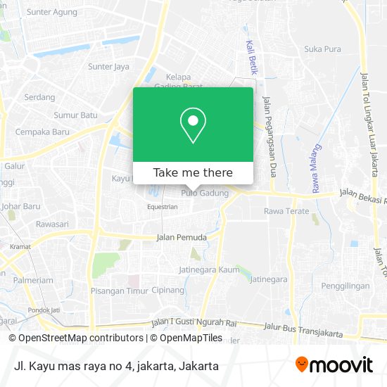 Jl. Kayu mas raya no 4, jakarta map