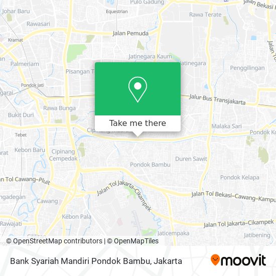 Bank Syariah Mandiri Pondok Bambu map