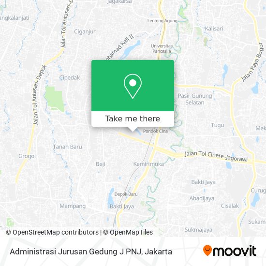 Administrasi Jurusan Gedung J PNJ map