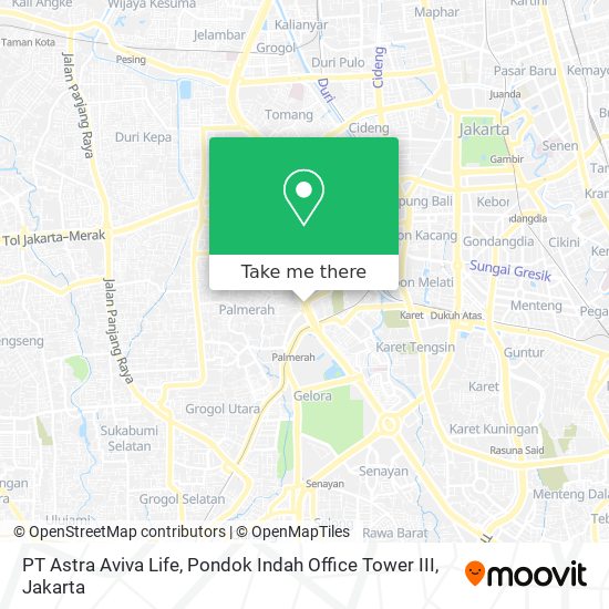 PT Astra Aviva Life, Pondok Indah Office Tower III map
