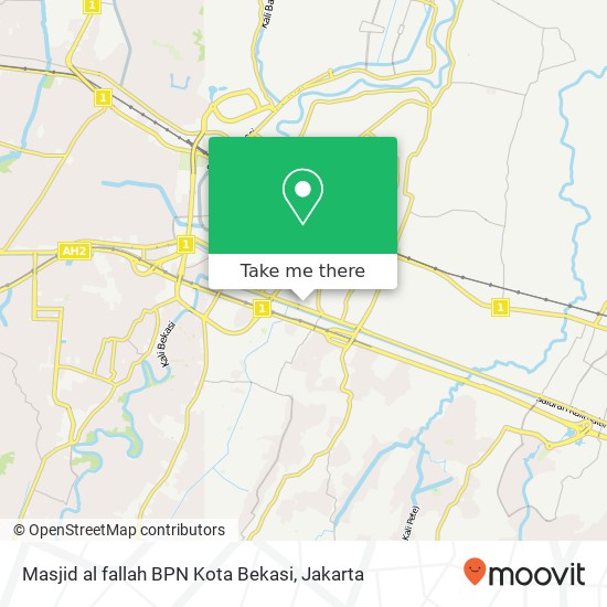 Masjid al fallah BPN Kota Bekasi map