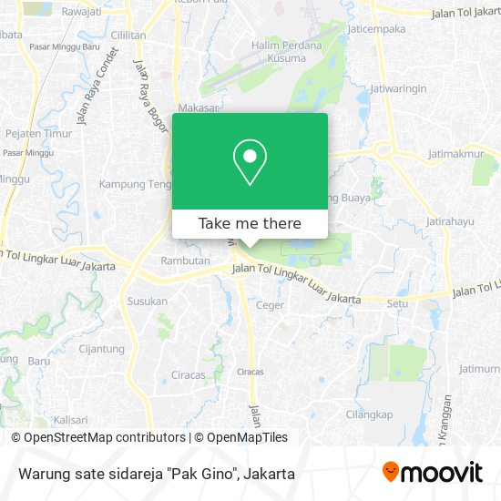 Warung sate sidareja "Pak Gino" map