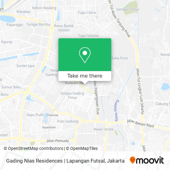 Gading Nias Residences | Lapangan Futsal map