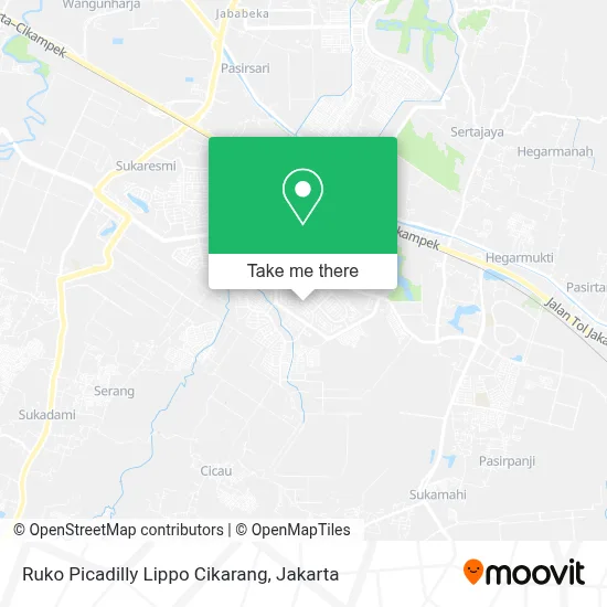 Ruko Picadilly Lippo Cikarang map
