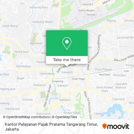 Kantor Pelayanan Pajak Pratama Tangerang Timur map