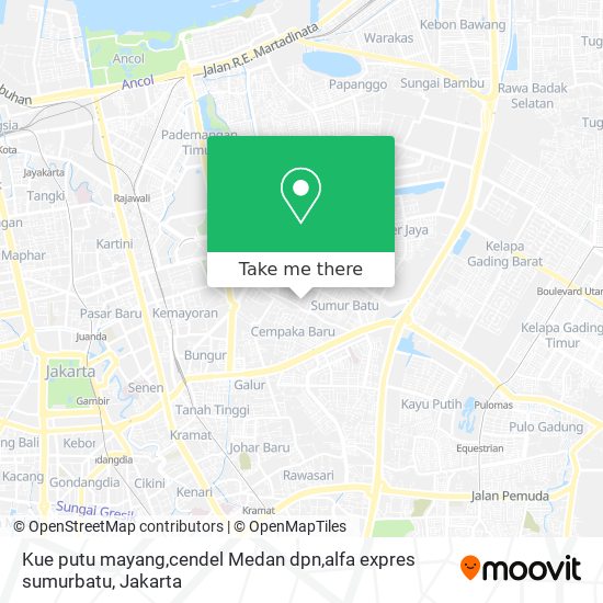 Kue putu mayang,cendel Medan dpn,alfa expres sumurbatu map