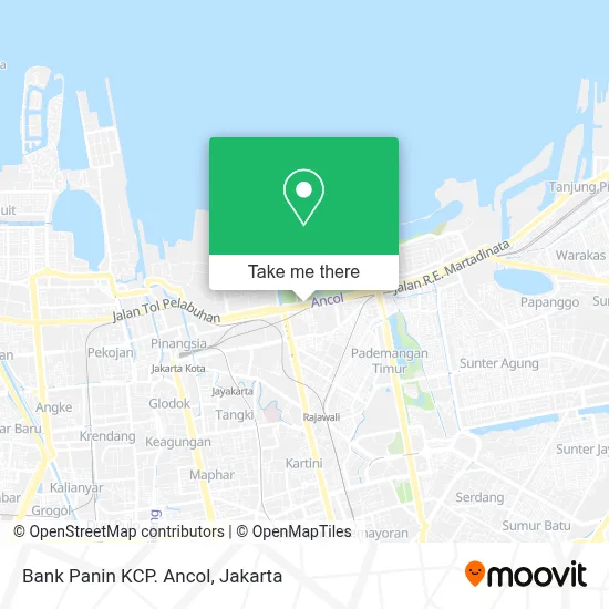 Bank Panin KCP. Ancol map