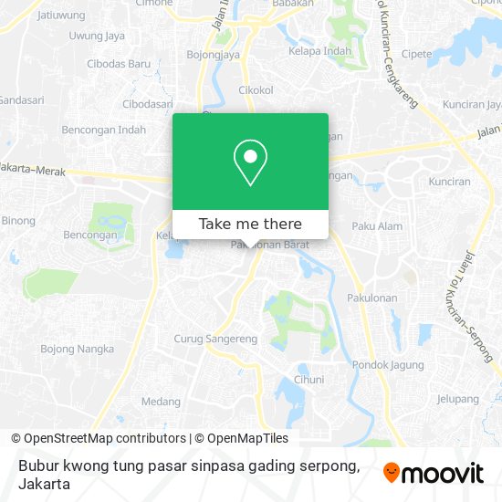 Bubur kwong tung pasar sinpasa gading serpong map