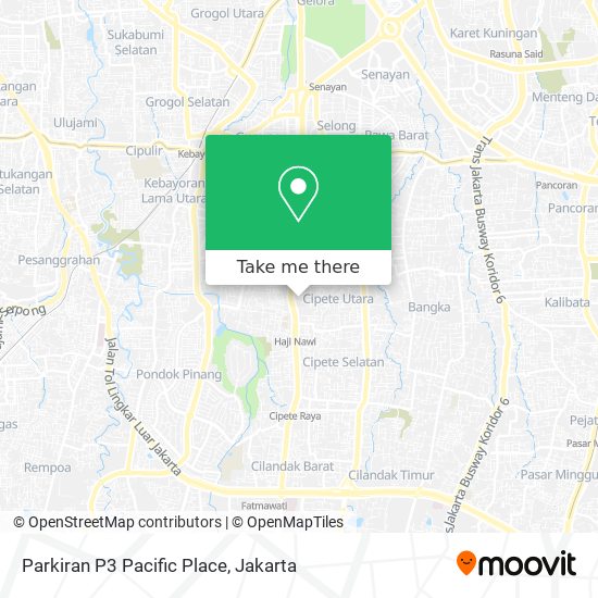 Parkiran P3 Pacific Place map