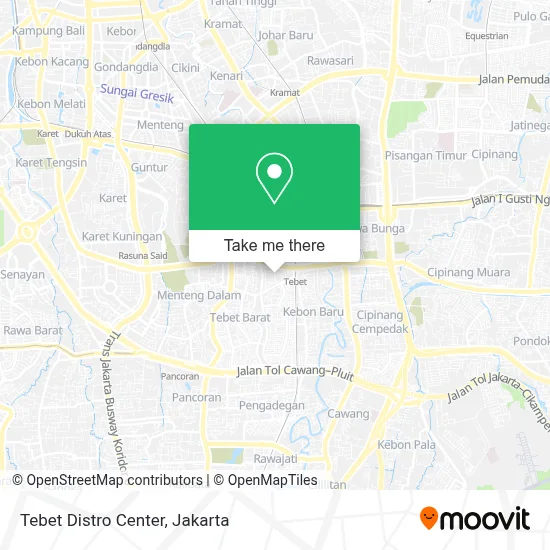 Tebet Distro Center map