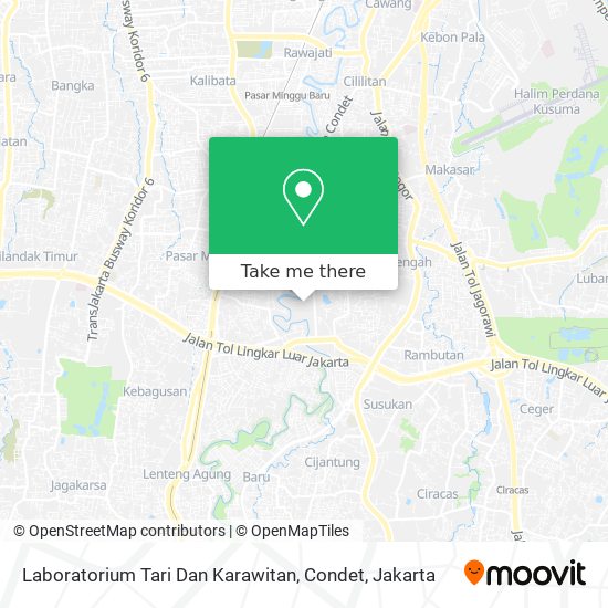 Laboratorium Tari Dan Karawitan, Condet map