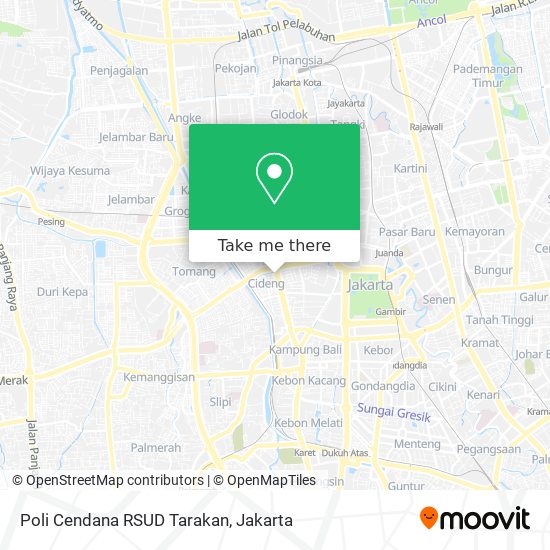 Poli Cendana RSUD Tarakan map