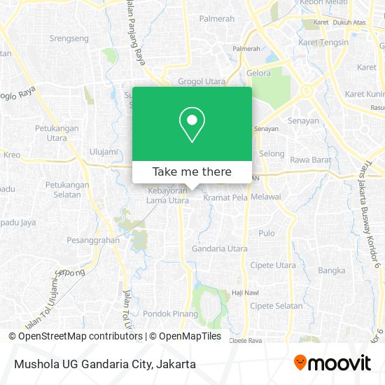 Mushola UG Gandaria City map