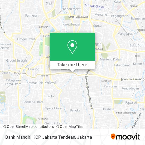 Bank Mandiri KCP Jakarta Tendean map