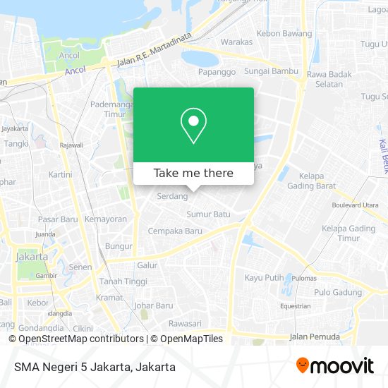 SMA Negeri 5 Jakarta map