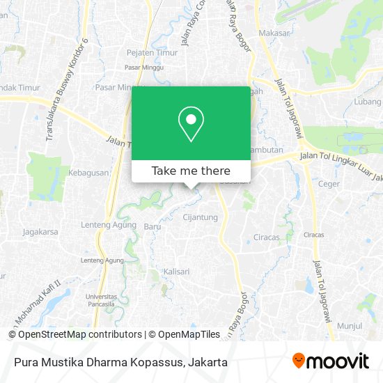 Pura Mustika Dharma Kopassus map
