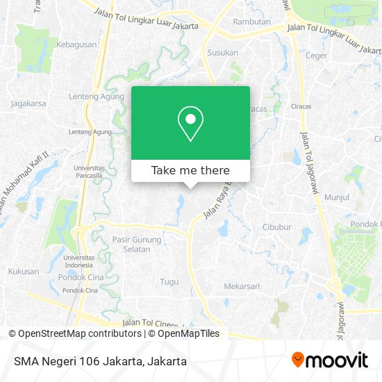 SMA Negeri 106 Jakarta map