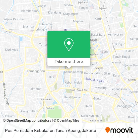 Pos Pemadam Kebakaran Tanah Abang map