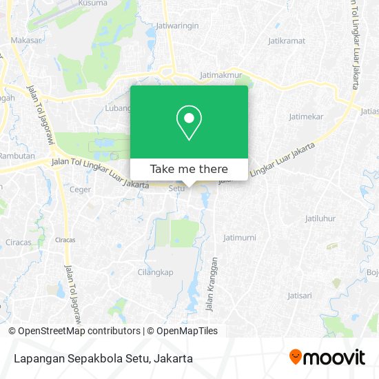 Lapangan Sepakbola Setu map