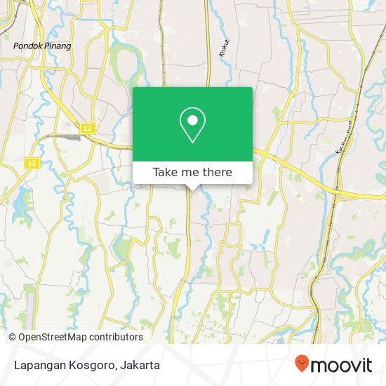 Lapangan Kosgoro map