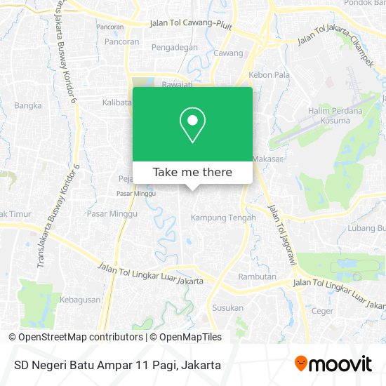 SD Negeri Batu Ampar 11 Pagi map