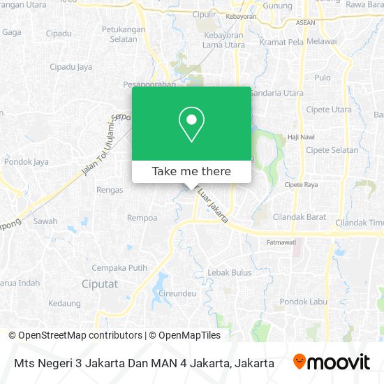 Mts Negeri 3 Jakarta Dan MAN 4 Jakarta map