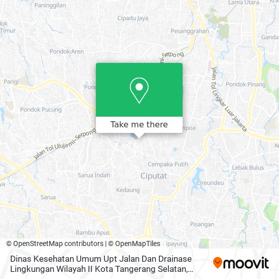 Dinas Kesehatan Umum Upt Jalan Dan Drainase Lingkungan Wilayah II Kota Tangerang Selatan map